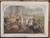 Grand entry of the Prince and Princess Frederick William into Berlin. The Royal Horse and Carriage of Coachman. Original Large color Antique print from 1858.#2