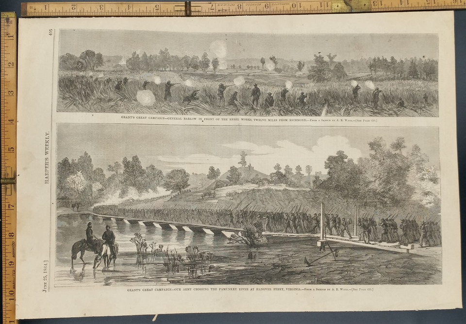General Grant's campaign, our army crossing the Pamunkey River at Hanover Ferry, Virginia