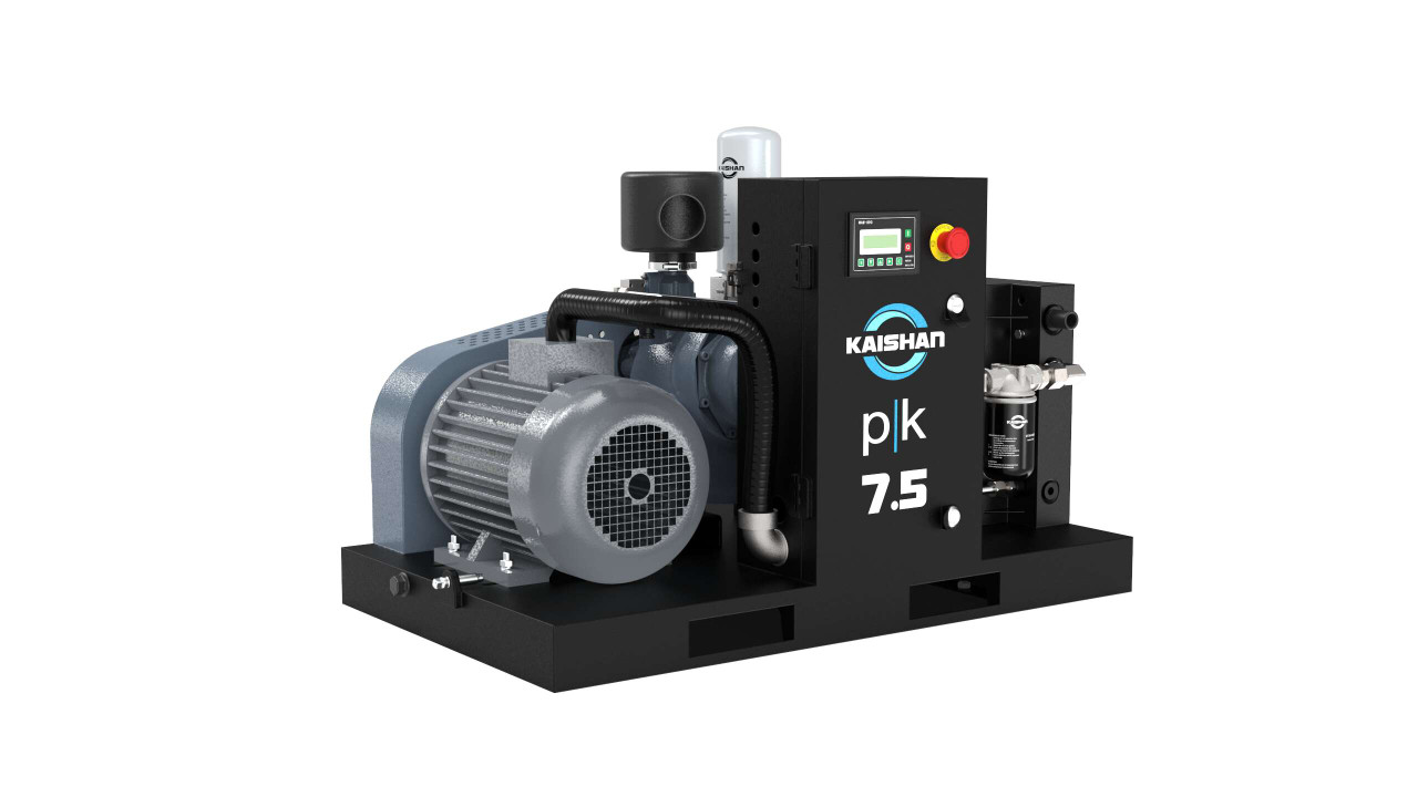 PK 7.5 HP 150 PSI 208V 3-Phase Base Mount Rotary Screw Air Compressor
