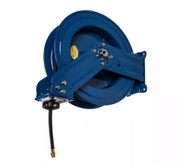 R-03050 Hose Reel, Rapidair, 3/8 inch x 50 foot, 1/2 inch Inlet x 1/4 inch NPT Outlet,  Blue, Dual Arm, All Metal