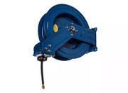 R-03075 Hose Reel, Rapidair, 3/8 inch x 75 foot, 1/2 inch Inlet x 1/4 inch NPT Outlet,  Blue, Dual Arm, All Metal