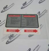 115129 Maintenance Sheet Decal