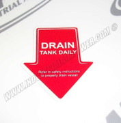 2024111007 Decal, Arrow, Drain Tank, Red
