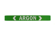 CP-0103 Argon Pipe Label, Green, 1 inch x 7-1/2 inch, Each
