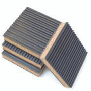 CP-441-4X Vibration Pad Rubber/Cork, 4 inch x 4 inch x 1 inch, Set Of 4