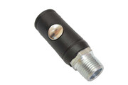 K7241 Coupler, 1/2 inch Male NPT, Safety Push Button, Industrial Style, 30 CFM Body