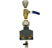 M8203V Maxline Composite, 1 inch Diameter, Multi Port Outlet With Shutoff, 1/2 inch NPT Port (4x)