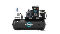 Kaishan PK 5 HP 150 PSI 230V 3-Phase Tank Mount Rotary Screw Air Compressor with Dryer