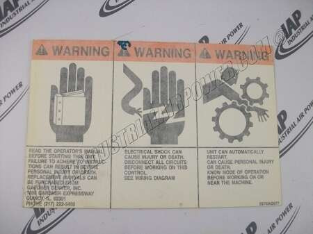 227EAQ077 Warning Decal