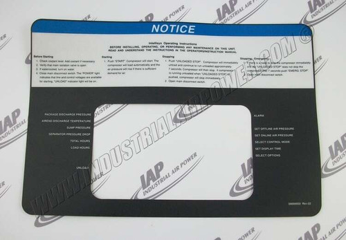 39899950 Operating Instrument Decal