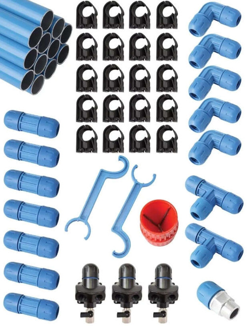 F28070 Kit, 3/4 inch Fastpipe, Master Kit, 90 foot, 3 Outlets, Ships In One Box
