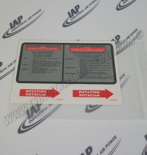 115129 Maintenance Sheet Decal