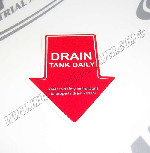 2024111007 Decal, Arrow, Drain Tank, Red