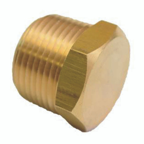 50137 3/4 inch NPT Hex Head Plug, Brass (28-205s)