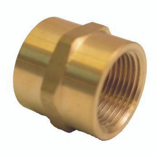 50871 Fitting, 1/2 inch Female NPT x 1/4 inch Female Coupling, Brass (28-184l)