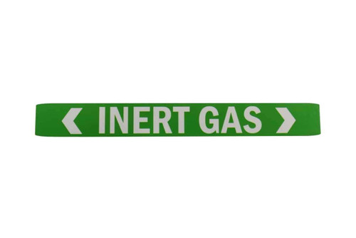 CP-0102 Inert Gas Pipe Label, Green, 1 inch x 7-1/2, Each