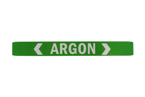 CP-0103 Argon Pipe Label, Green, 1 inch x 7-1/2 inch, Each