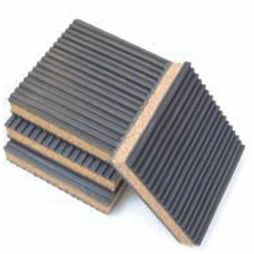 CP-441-4X Vibration Pad Rubber/Cork, 4 inch x 4 inch x 1 inch, Set Of 4