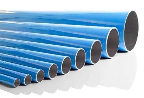 Light Blue Aluminum Tube 220mm x 6m "Grooved"