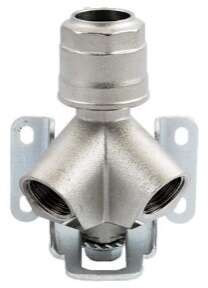 45 Deg Dual Outlet 20mm x 1/2" NPTF Female