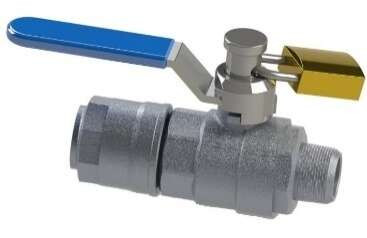 Locking Ball Valve 25mm x 3/4" NPTF Male