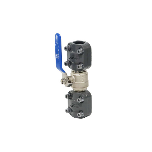 2552 1" Pipe to 1/2" Angled 2-Port Female NPT Wall Bracket