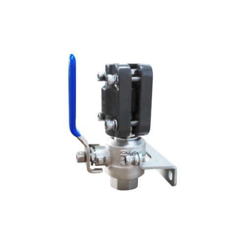 2123 1" Pipe to 1/2" Angled One-Port Female NPT Wall Bracket