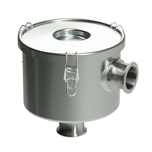 WL-849-NW40EN Electroless Nickel Inlet Med-High Vacuum Filter L-Style