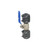 1273 3/4" NPT Male to 3/4" NPT Female Nickel Plated Ball Valve (Locking)
