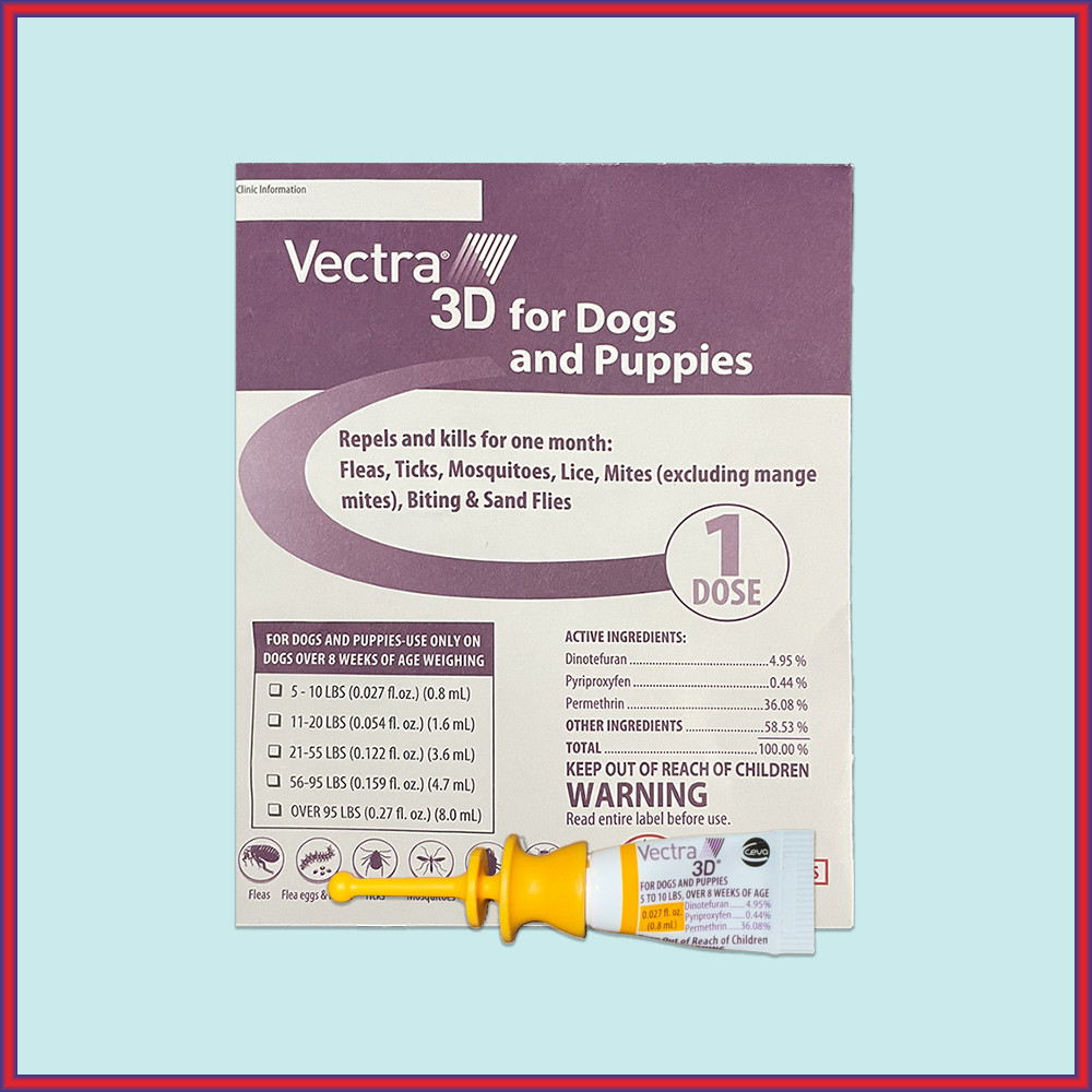 Vectra 3D Gold For Small Dogs 10 lbs Single Dose