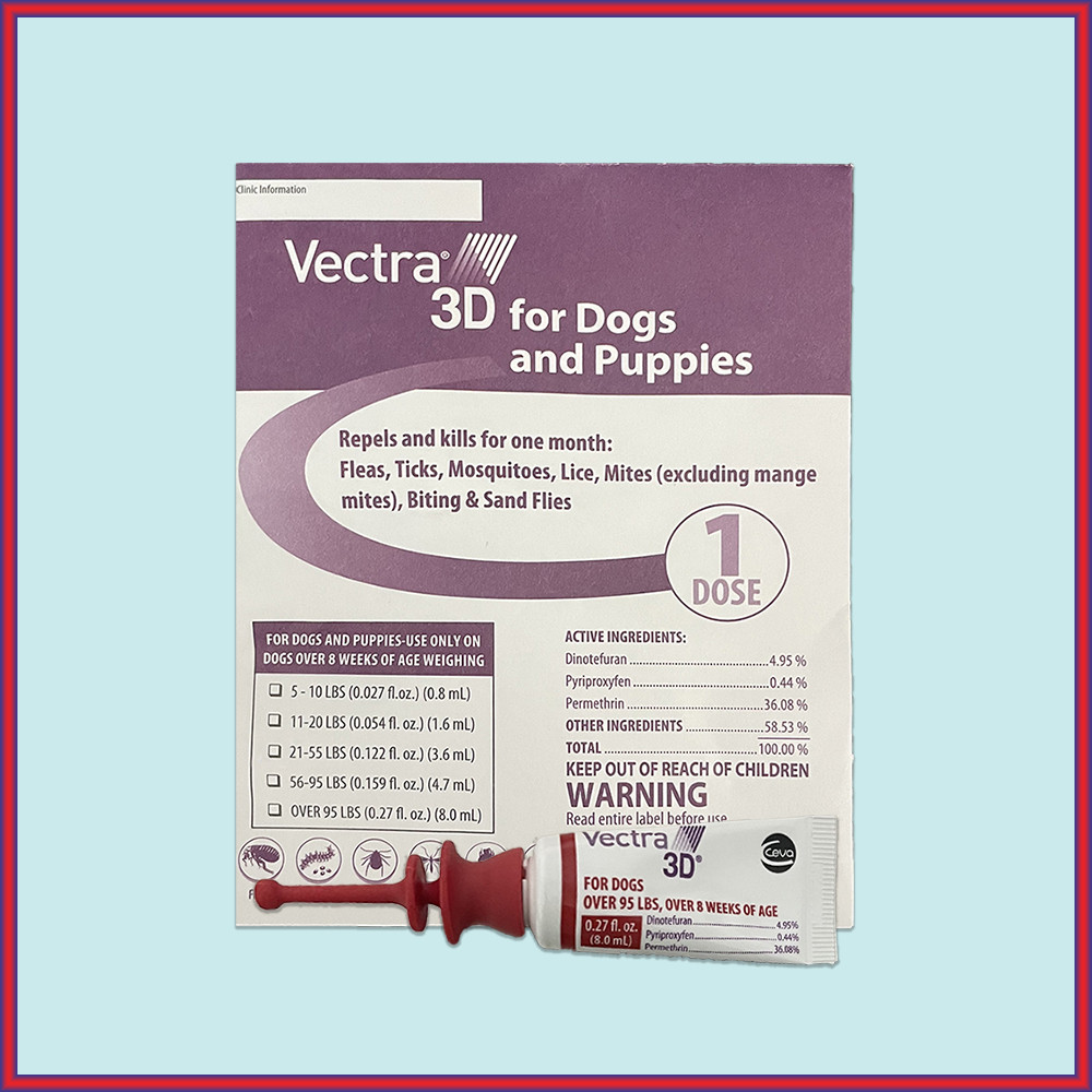 Vectra 3D Red For Extra Large Dogs Over 95 lbs Single Dose
