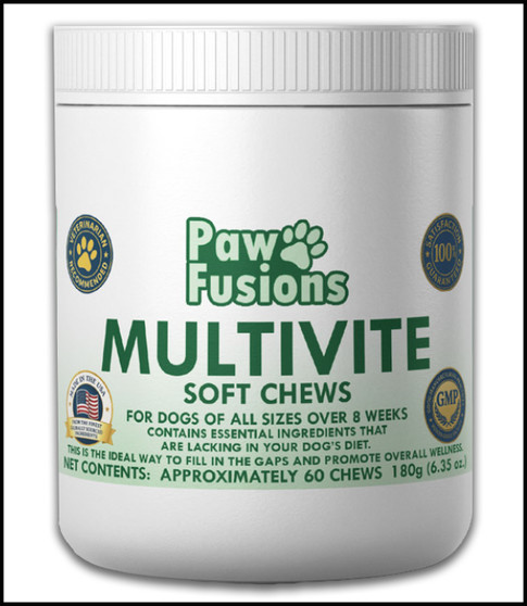 Paw Fusions Multivite Soft Chews For Dogs 60 Count