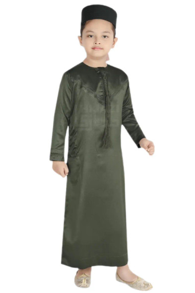 kid's Boy's Omani Thobe with Tassel full sleeve