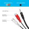 3.5mm Male to 2 RCA Female Splitter Converter Cable Stereo Audio AUX  Plug to 2RCA Adapter Cord 30CM