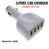 4-Port Car Cigarette Lighter Charger Power Supply Adapter With 4 USB Ports 5V 2.1A