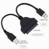 USB 3.0 to 2.5" SATA Hard Drive HDD SSD Adapter Cable SuperSpeed Converter With USB Power Supply