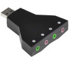USB to Dual 3.5mm Audio Mic External SoundCard Adapter Supports Virtual 7.1 Sound Channel 3D