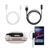 2M Magnetic USB Charging Cable Charger Adapter Cord For Sony Xperia Z3 Z2 Z1 L39H XL39H Black White