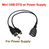 Powered Mini USB Male To USB Female OTG Adapter Cable For MP3 MP4 GPS U-Disk Tablet External Portable Hard Drive