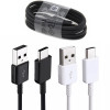 Samsung USB Type-C Male to USB Adapter Cable USB-C Cord For Data Sync Power Supply Fast Charging Charger Connection Black White