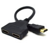 HDMI Male To Dual Female 1 in 2 out Splitter Adapter Converter Cable Audio Video 4K 30Hz Full HD 3D For HDTV LCD TV