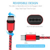 Braided USB Type-C Adapter Cable USB-C Cord 25CM Supports 2A Fast Charging Power Bank Connection Data Sync