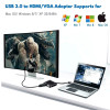 USB 3.0 Male to HDMI VGA Female Adapter Converter USB3.0 External Display Card Audio Video Full HD For Windows MacOS Android