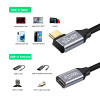 Braided USB 3.1 Type-C Male to Female Extension Cable USB-C Extender 16-pin Cord Full Connection Elbow Angled Plug