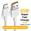 Oppo USB Type-C SuperVOOC Charger Adapter Cable 6.5A USB-C Fast Charging Cord 65W Orange Plug