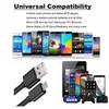 Micro USB to USB 2.0 High Speed Cable Data Sync Power Supply Charger Adapter Cord 2M 3M Black For Android Mobile Phone Tablet