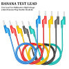 Solderless 4mm Banana Plug Male to Male Stackable Cable Multimeter Test Jumper Wire 1M Leads 1000V/15A