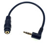 3.5mm Male Angled Plug to 2.5mm Female Adapter Cable Stereo Audio Elbow Connector Cord Suitable For Headset Speaker PC Computer