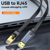 JH Premium USB to Rj45 Console Cable Rollover Debug Cord For Network Switch Router