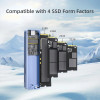 M.2 NVMe SATA SSD Enclosure Case 10Gbps USB-C 3.2 USB Type-C Gen 2 Dual Protocol Reader Premium Metal